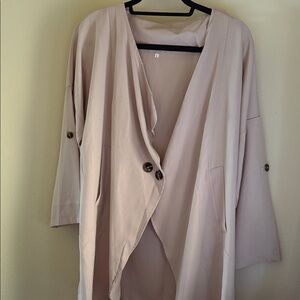 Women's Cream Button-Detail Jacket